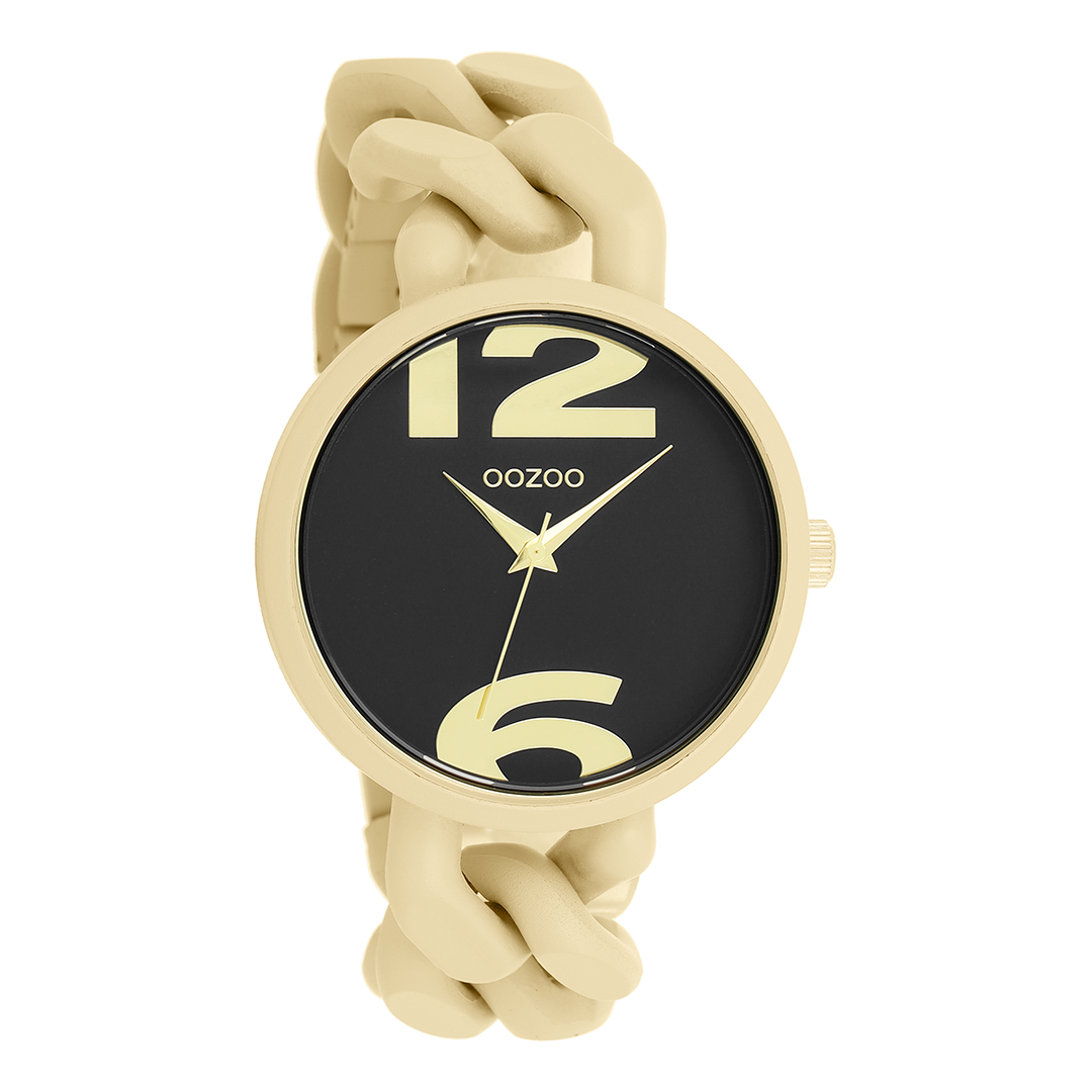 Gold coloured OOZOO watch with chunky chain bracelet - C11266
