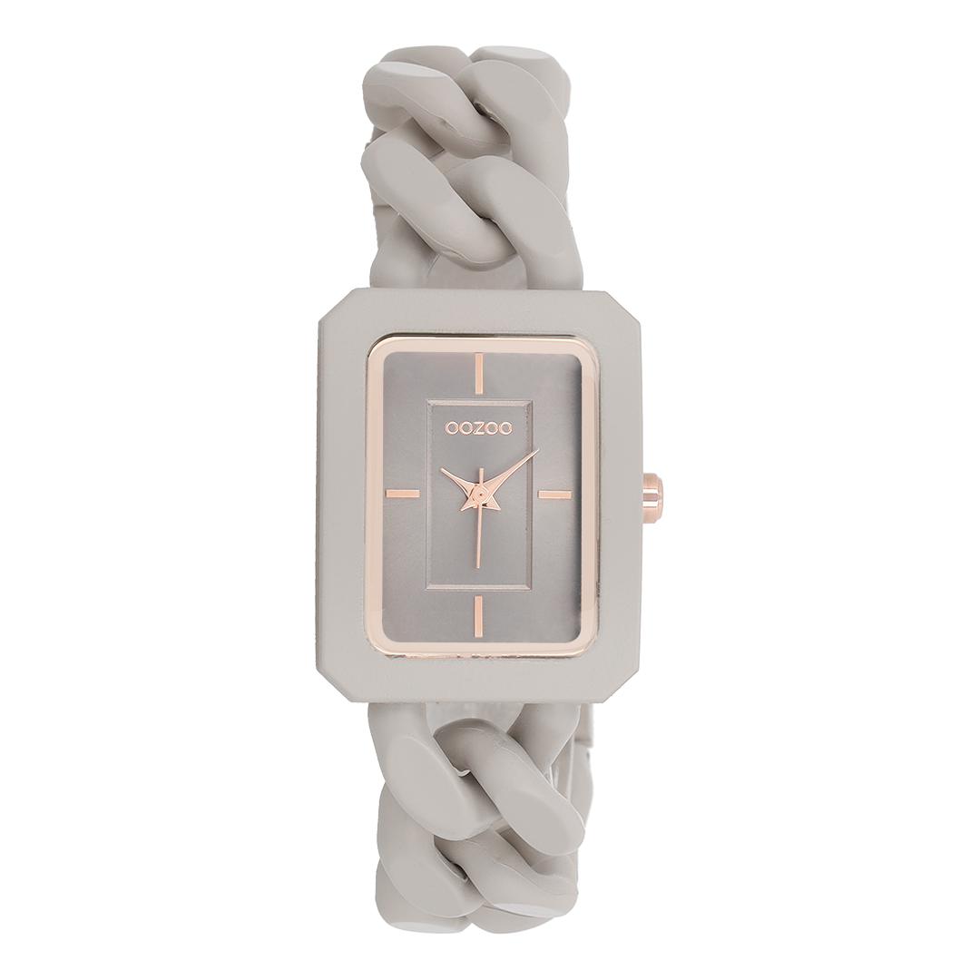 Taupe OOZOO watch with chain bracelet - C11275