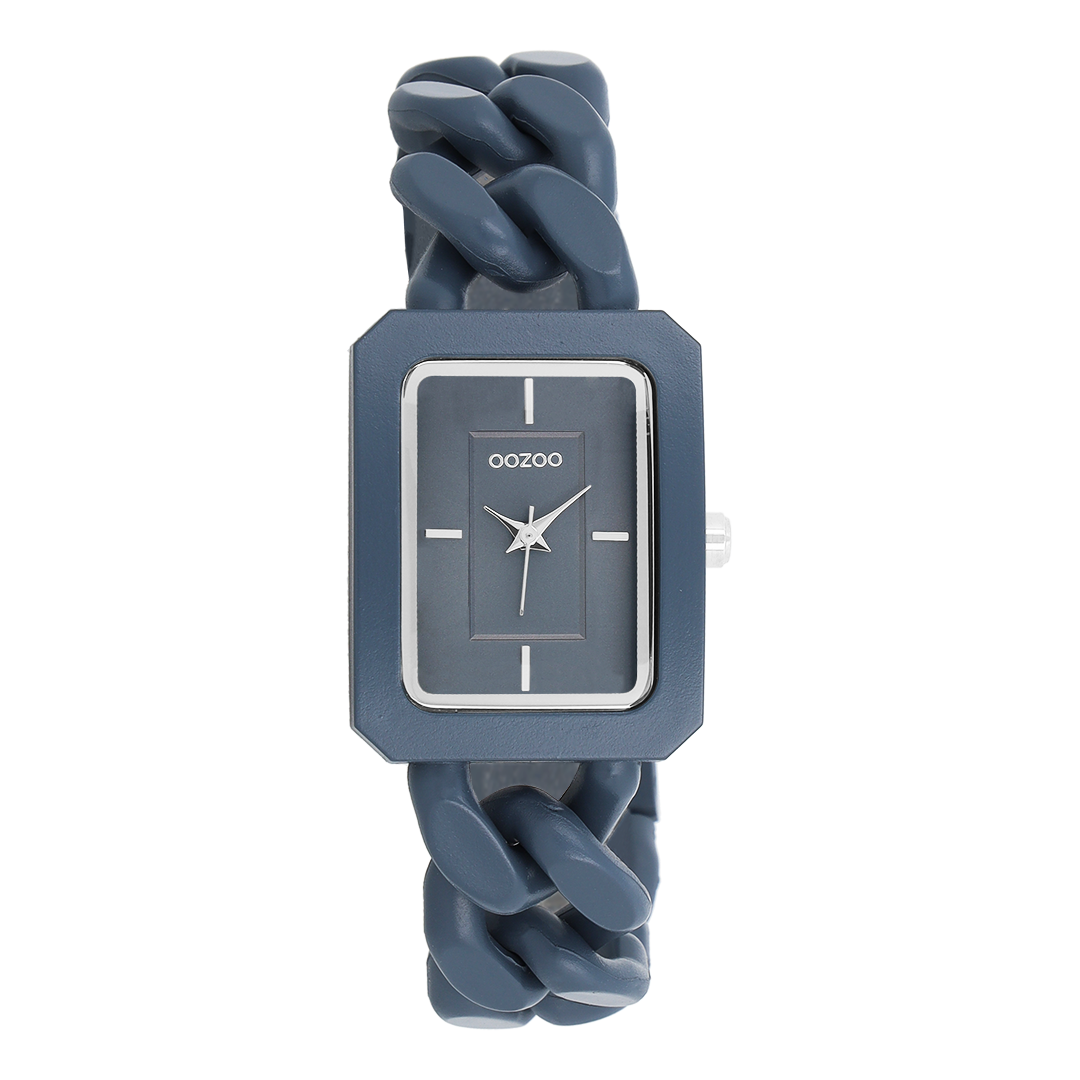 Smoke grey OOZOO watch with chain bracelet - C11278