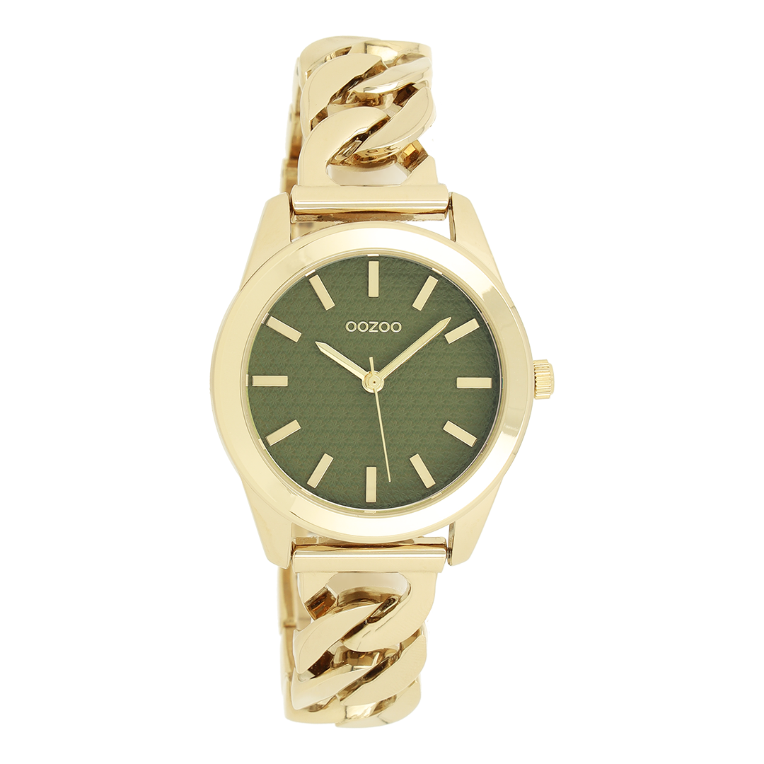 Goudkleurige OOZOO horloge met petit schakelarmband - C11421