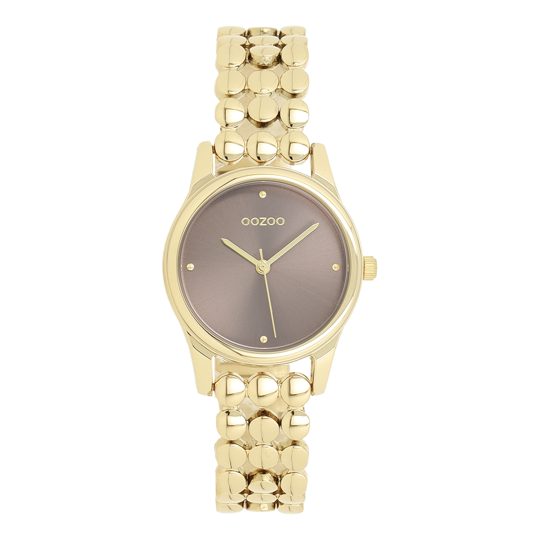 Goudkleurige OOZOO horloge met bolletjes schakelarmband - C11632