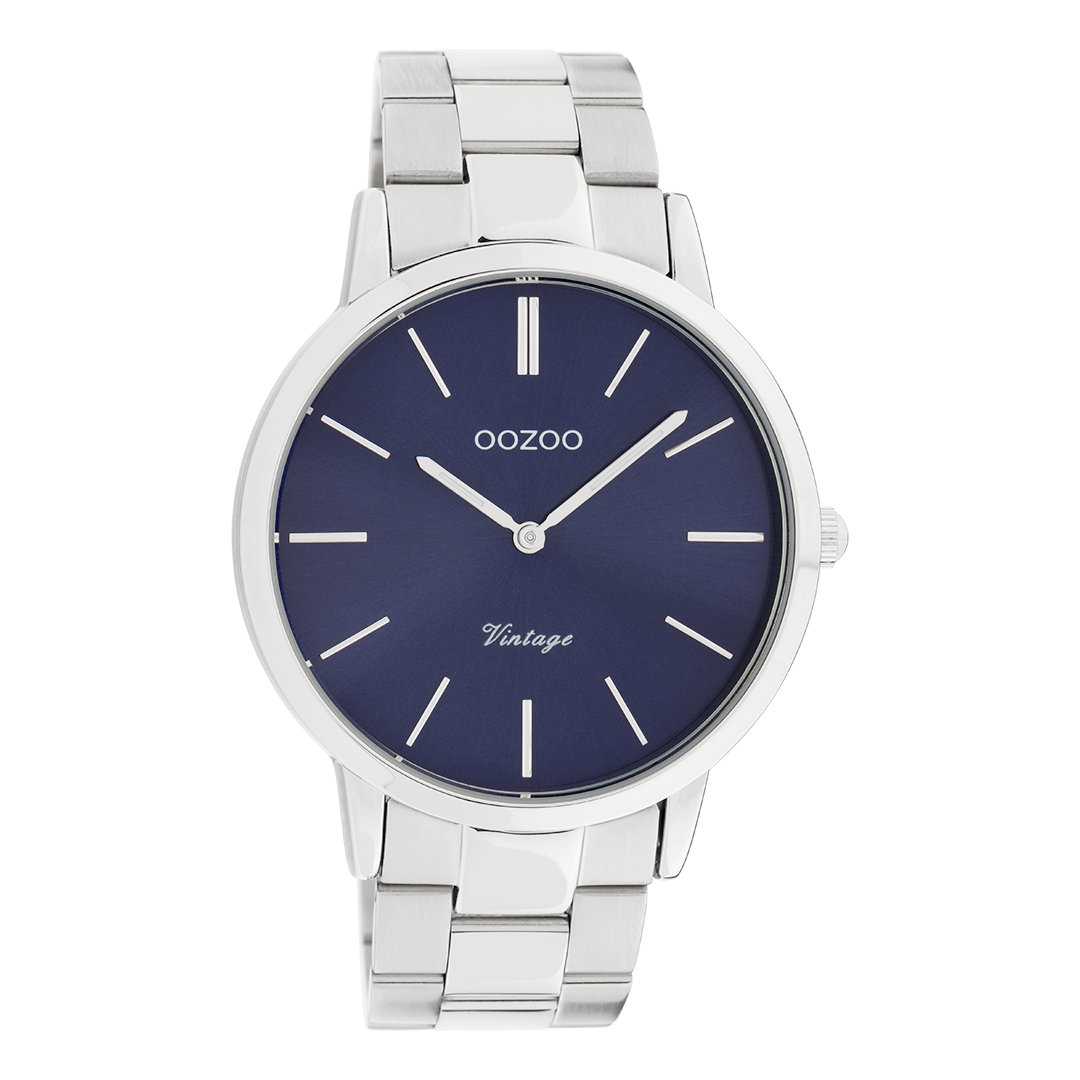 Silver coloured OOZOO watch with stainless steel bracelet - C20020