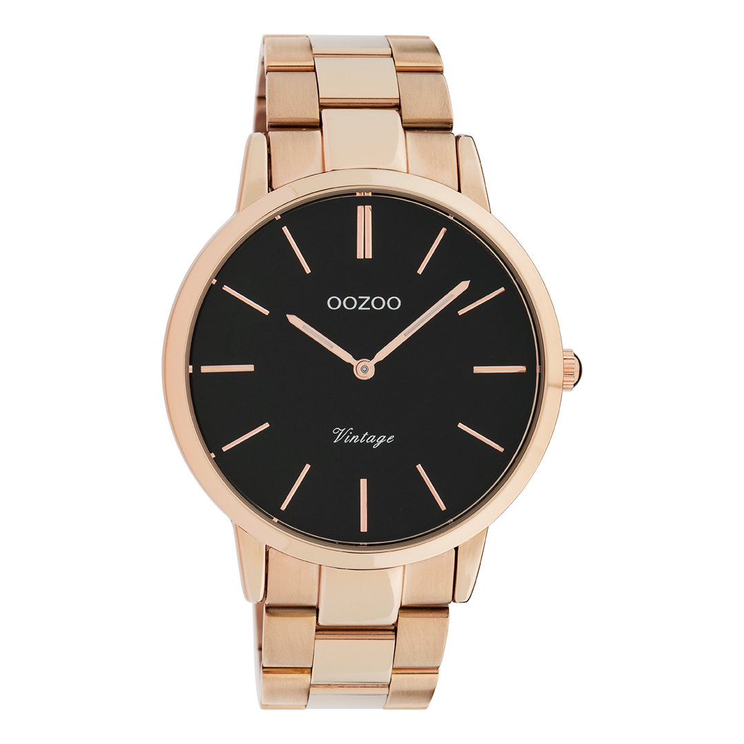 Rose gold coloured OOZOO watch with stainless steel bracelet - C20024