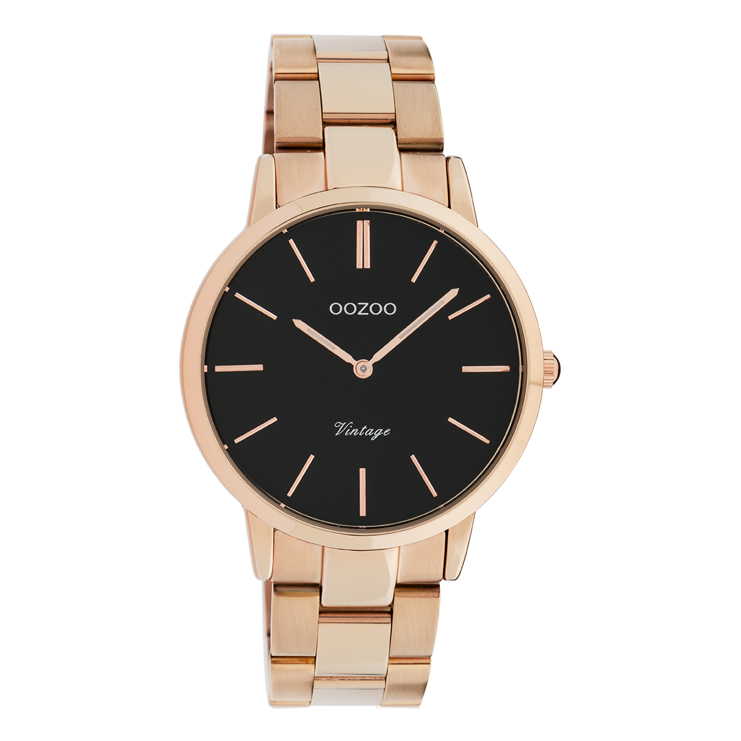 Rosé goudkleurige OOZOO horloge met roestvrijstalen armband - C20037