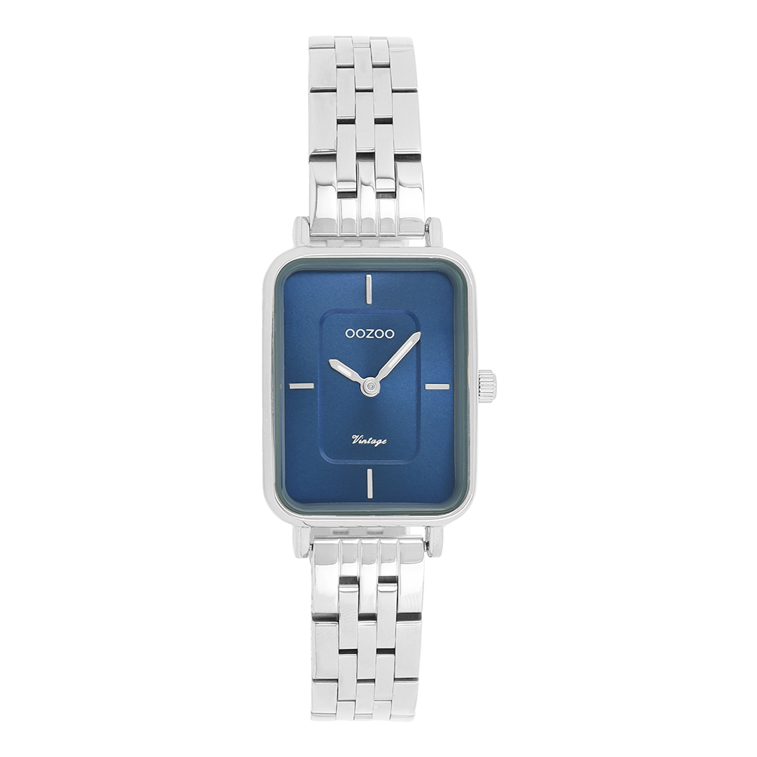 Zilverkleurige OOZOO horloge met roestvrijstalen armband - C20417