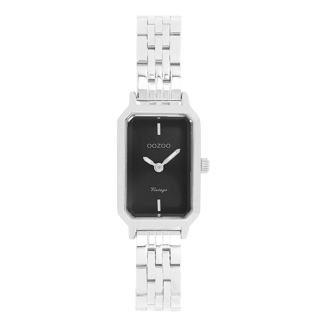 Zilverkleurige OOZOO horloge met roestvrijstalen armband - C20424