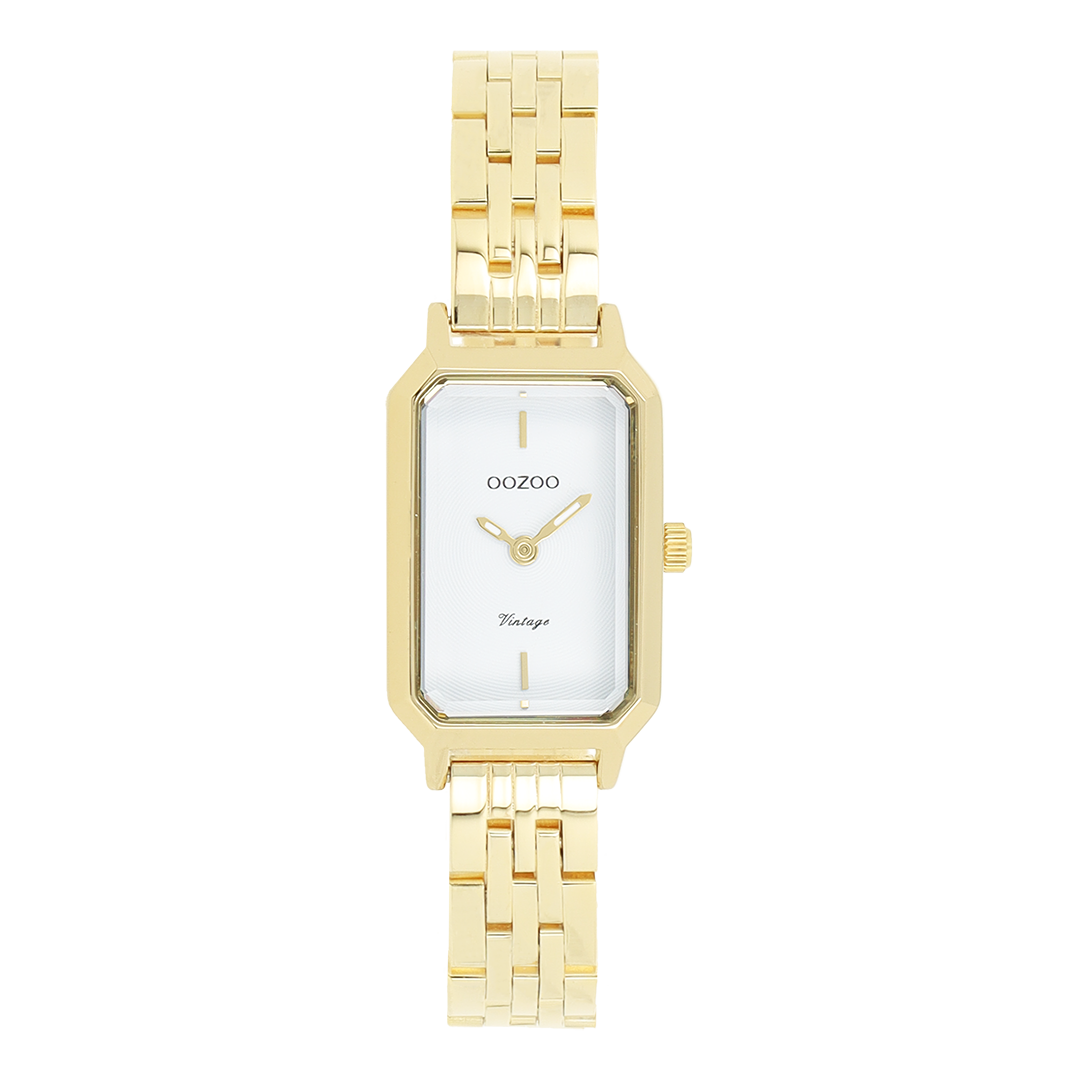 Goudkleurige OOZOO horloge met roestvrijstalen armband - C20456