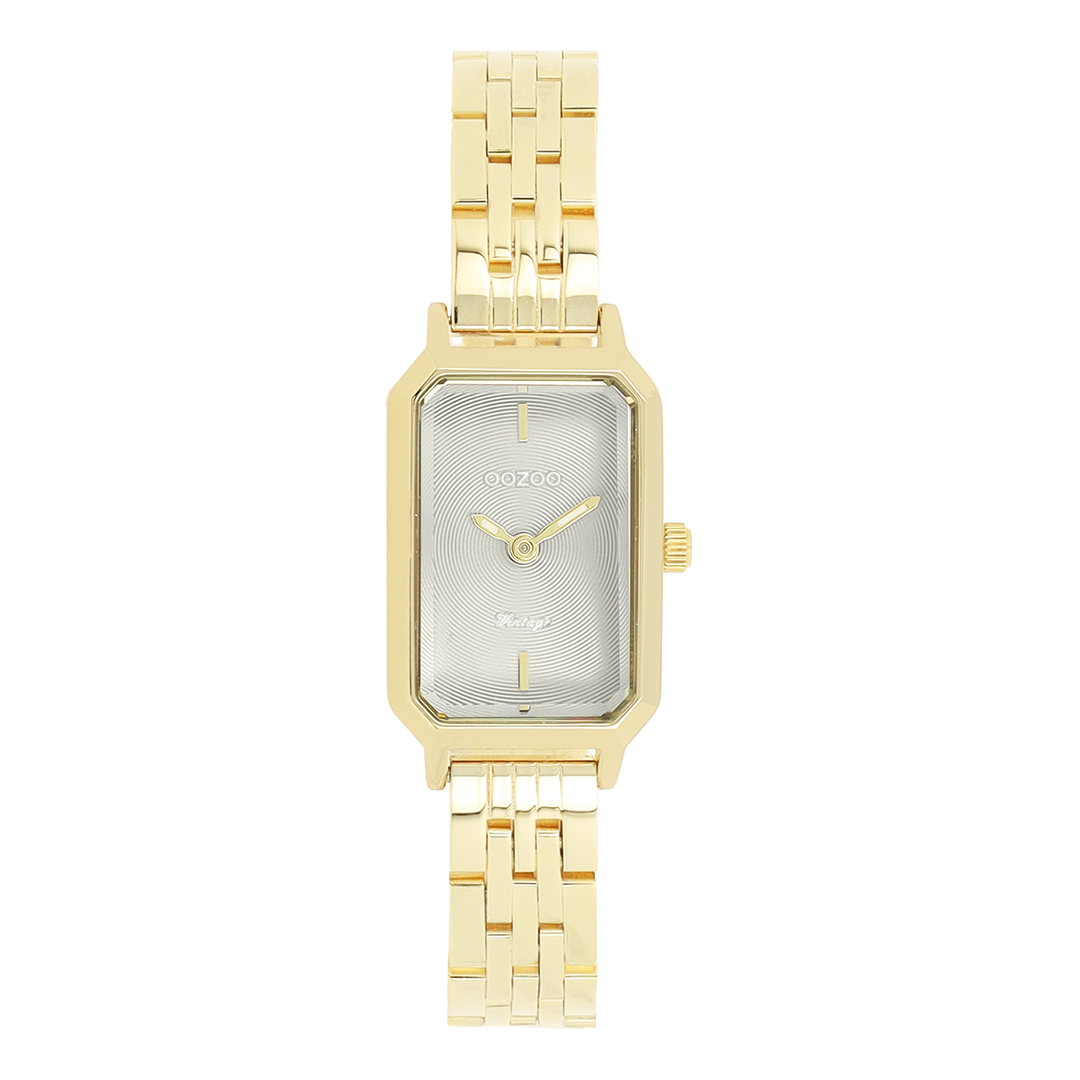 Goudkleurige OOZOO horloge met roestvrijstalen armband - C20457