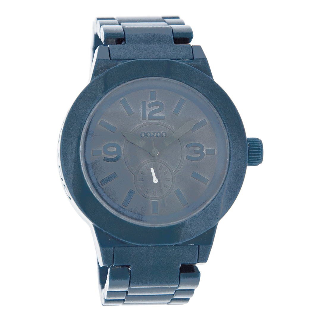 Dark blue OOZOO watch with plastic watch strap - C4118