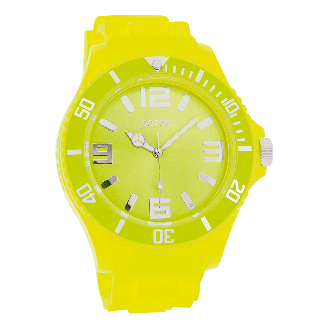 Gele OOZOO horloge met rubber band - C4332
