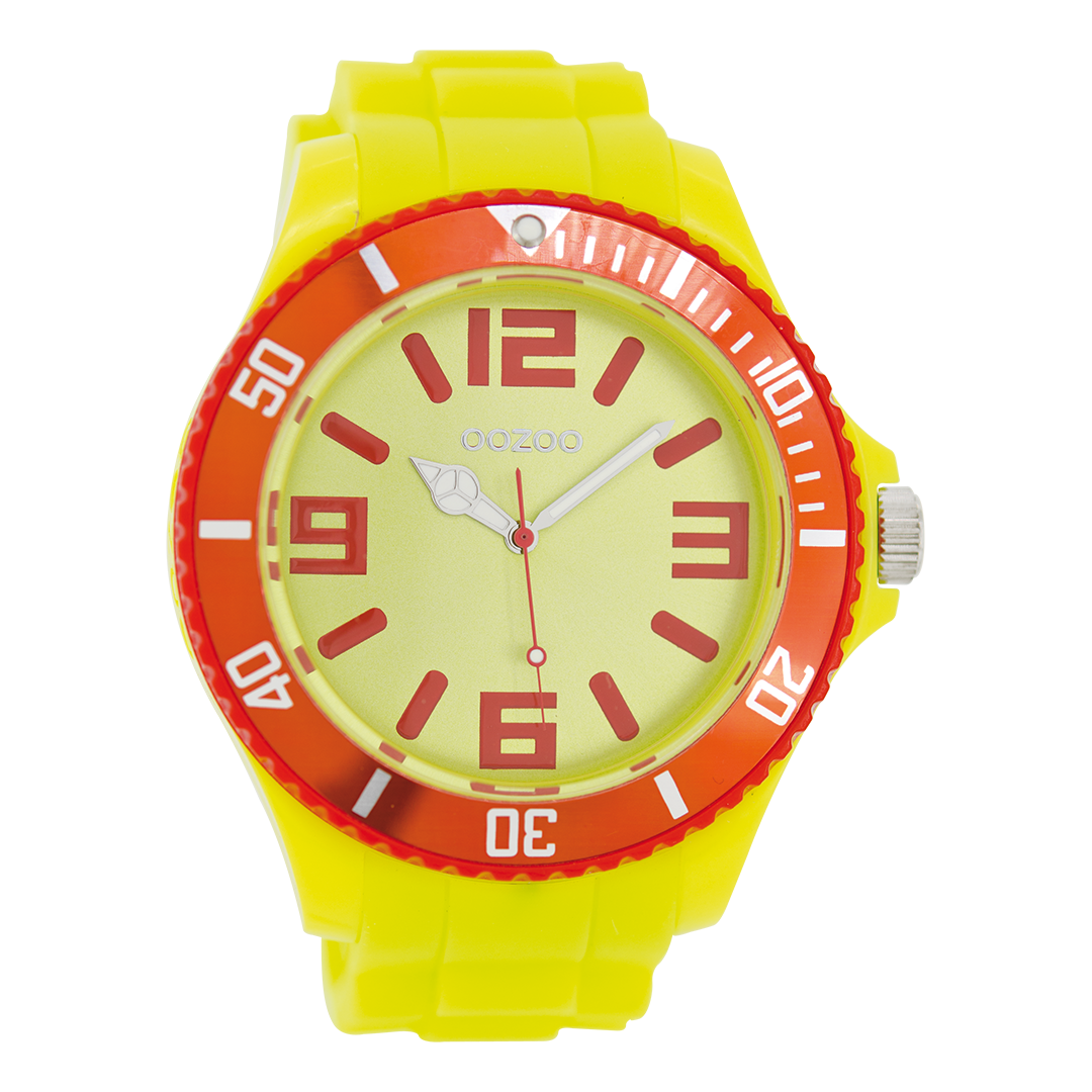 Gele OOZOO horloge met rubber band - C5827