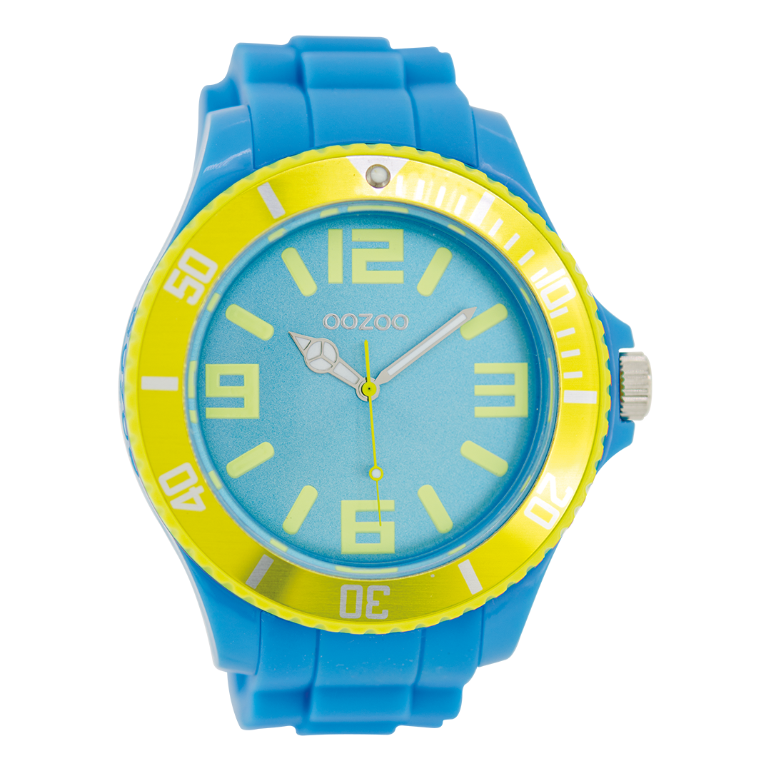 Blauwe OOZOO horloge met rubber band - C5832