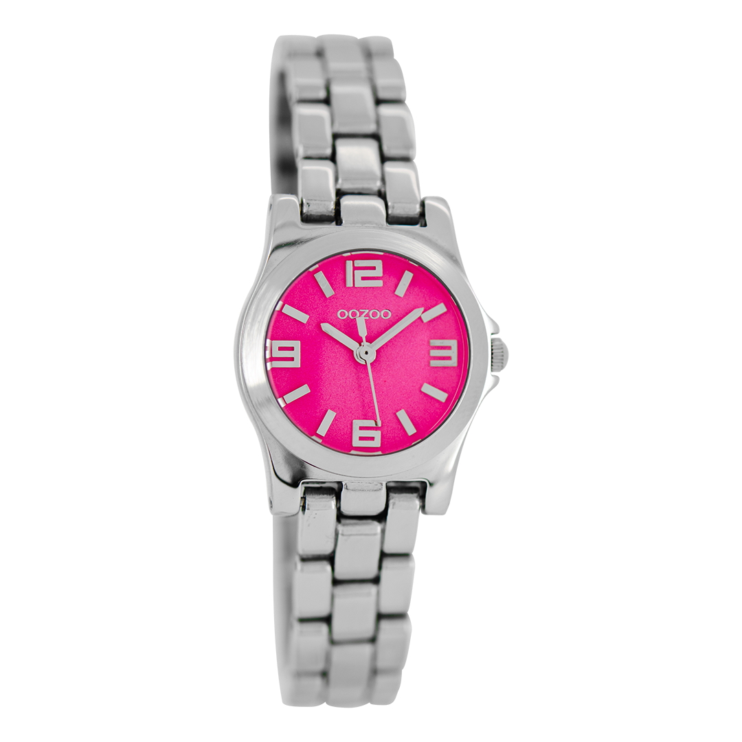 Silver coloured OOZOO watch with stainless steel bracelet - C6220