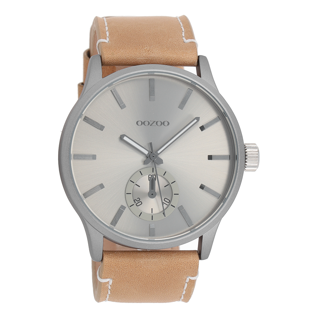 Titanium OOZOO horloge met zand leren band - C9081