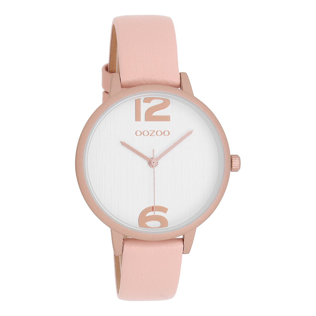 Licht blauwe OOZOO horloge met leren band - C9577