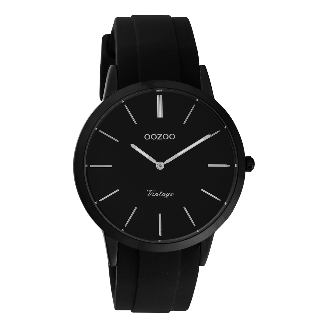 Black OOZOO watch with rubber strap - C20173