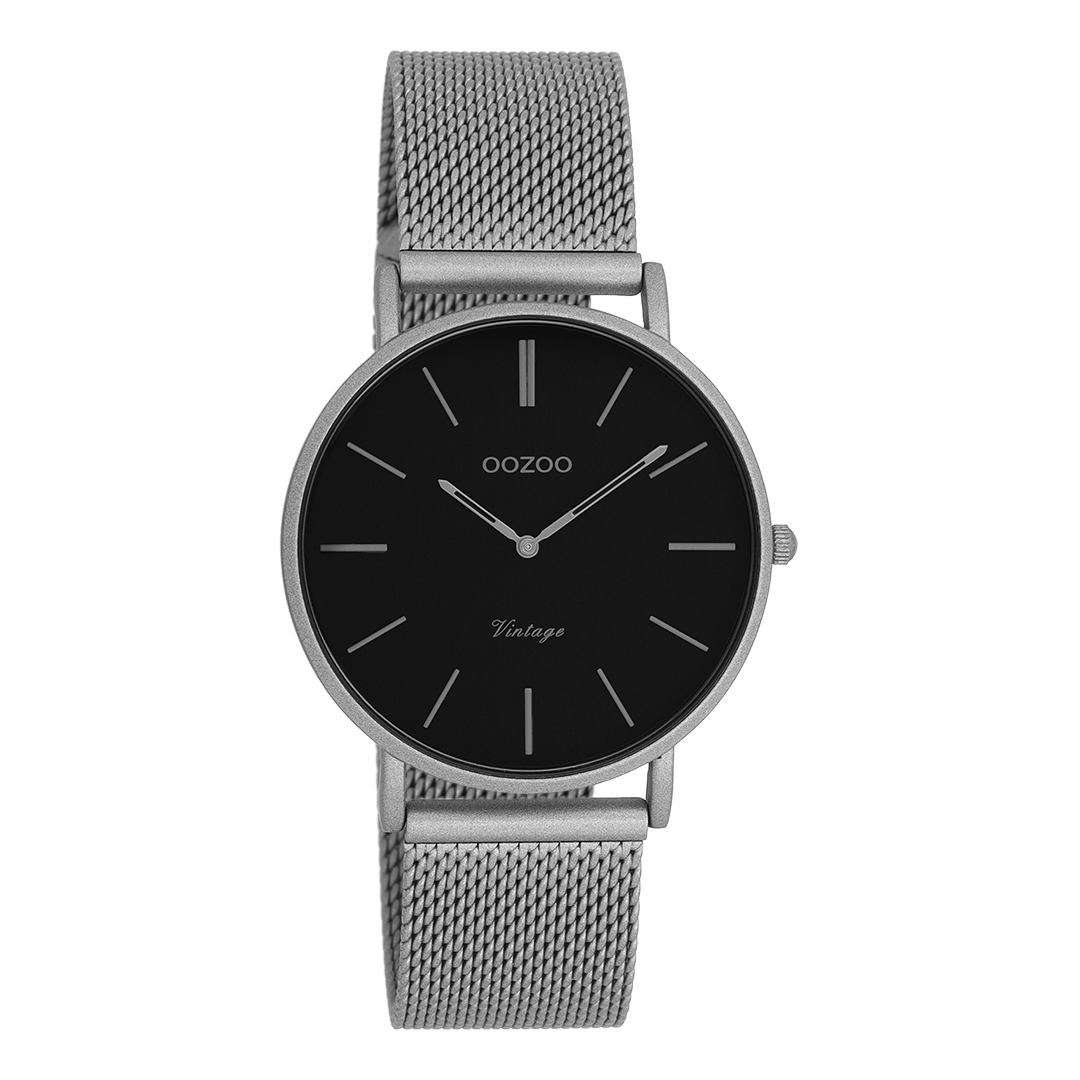 Titanium OOZOO horloge met metalen mesh armband - C9930