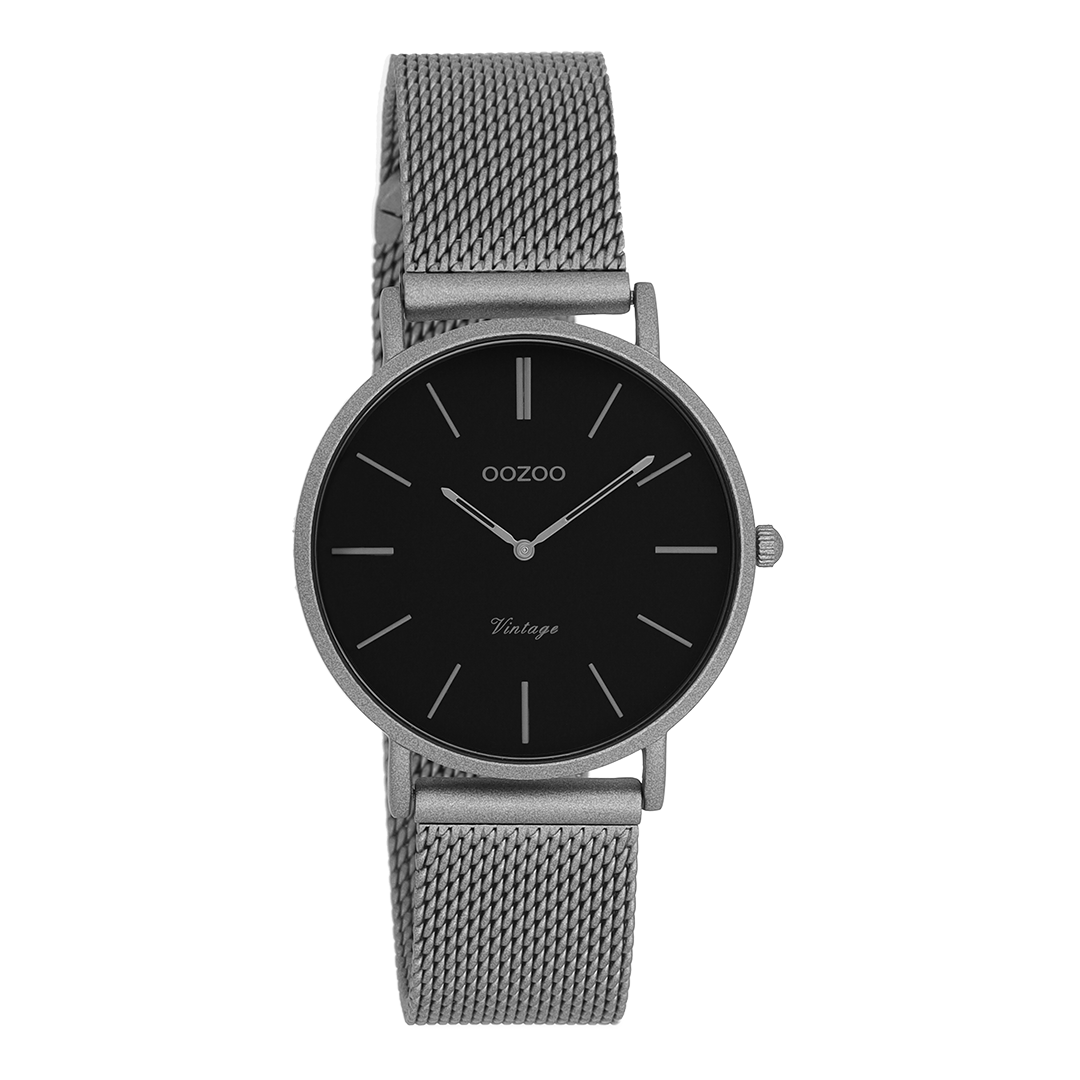 Titanium OOZOO horloge met metalen mesh armband - C9931